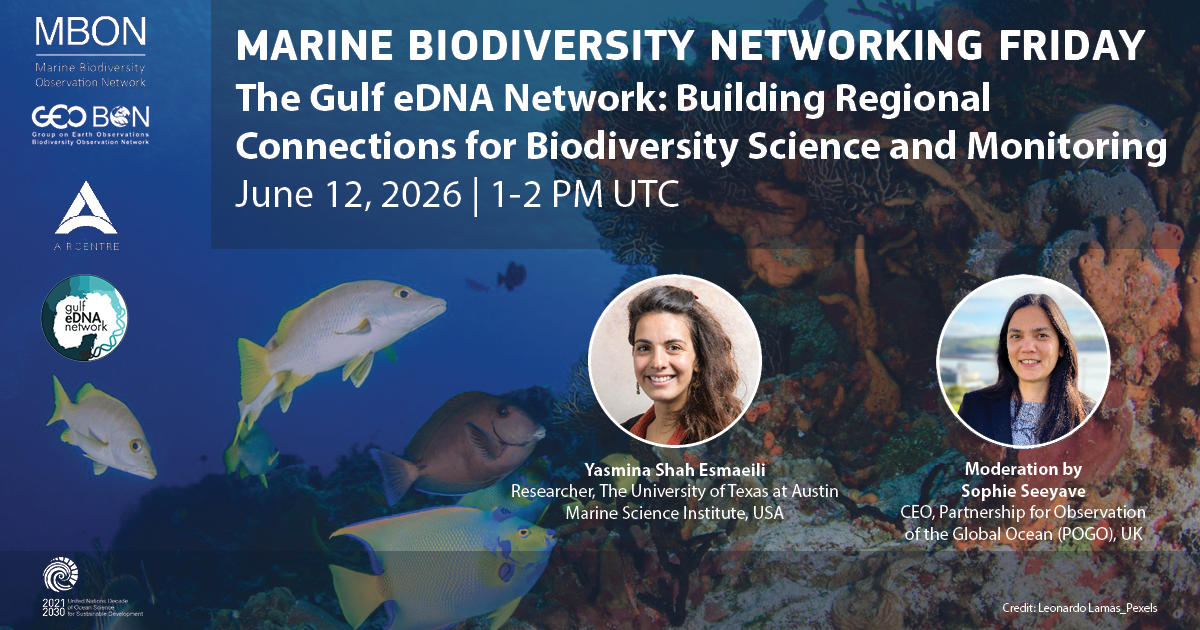 Marine Biodiversity Networking Friday: The Gulf eDNA Network: Building Regional Connections for Biodiversity Science and Monitoring